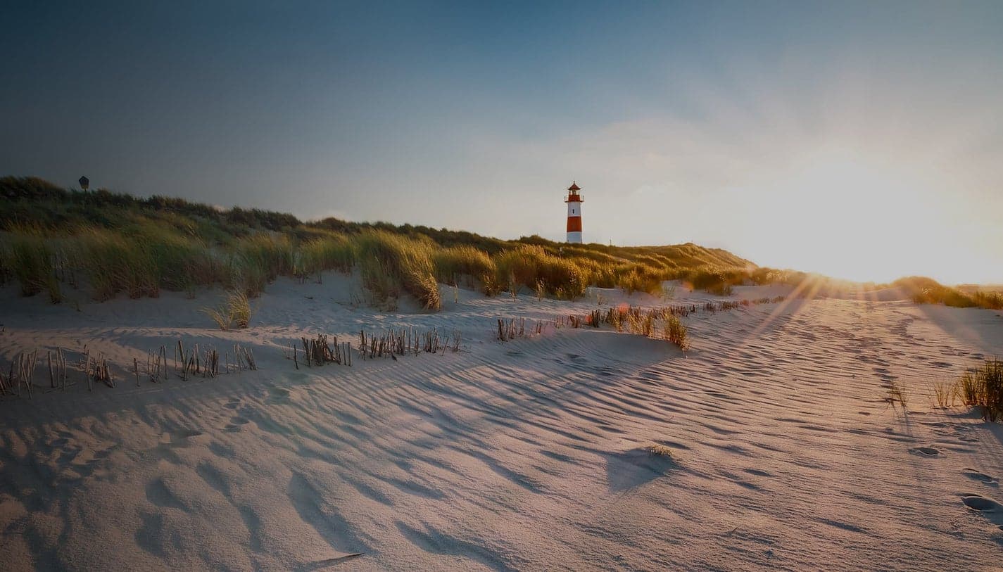 beach with lighthouse